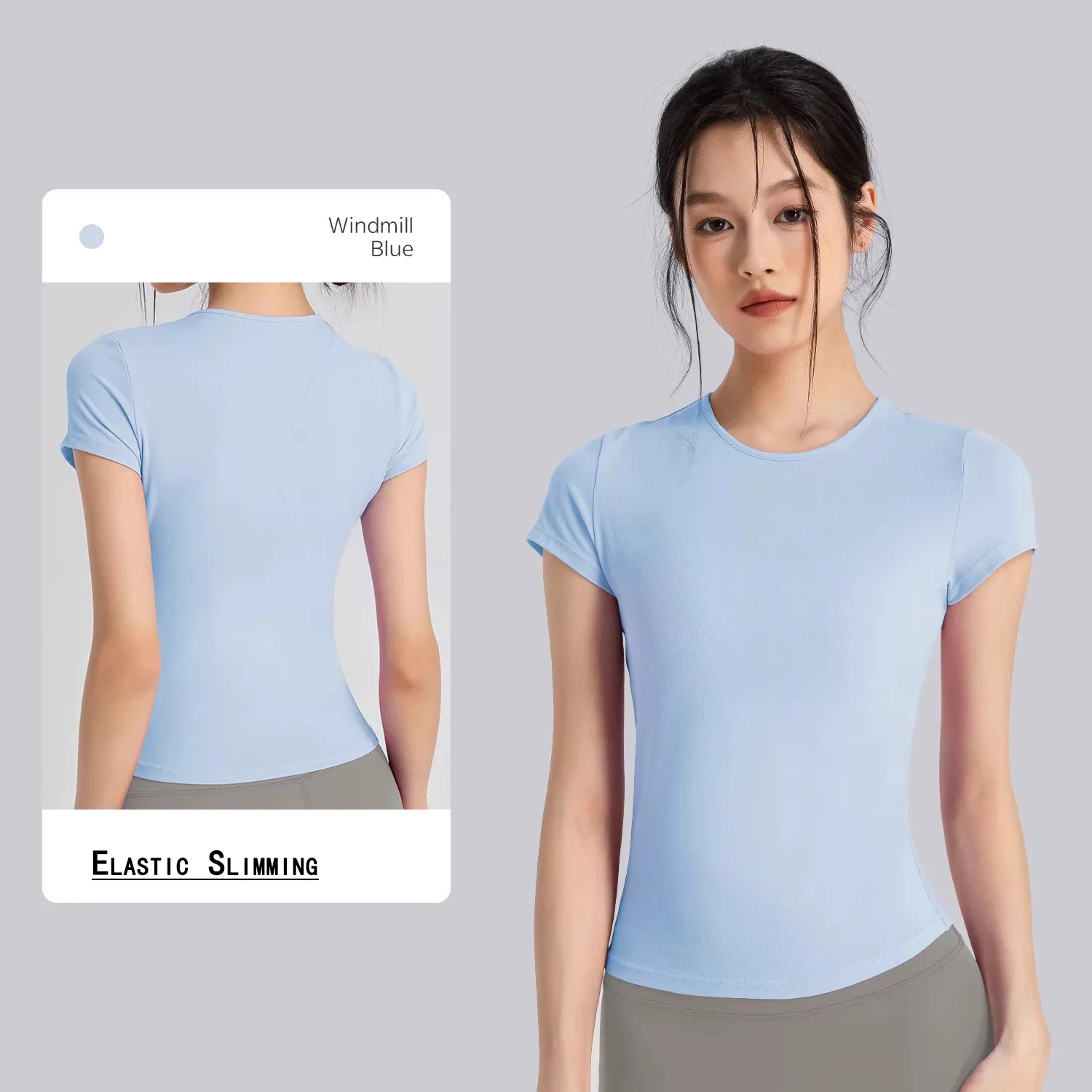 Women's Outdoor Sports Shirt Yoga Wear Fitness T-Shirt Quick Dry Running T-Shirt Workout Top Female Sportswear Exercise Clothing - Image 4